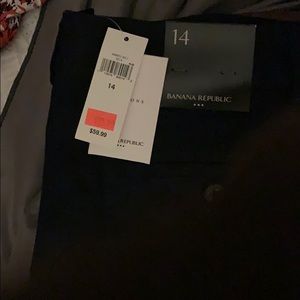 Banana Republic Linen Pants, Blue, Size 14